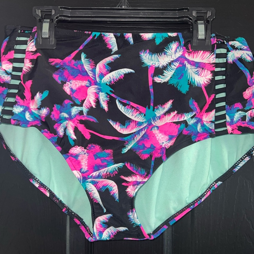 Tropical High Waisted Bikini Bottom